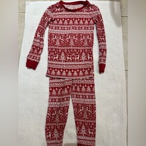 Little Sleepies Christmas Red and White Kids Pajamas size 3T